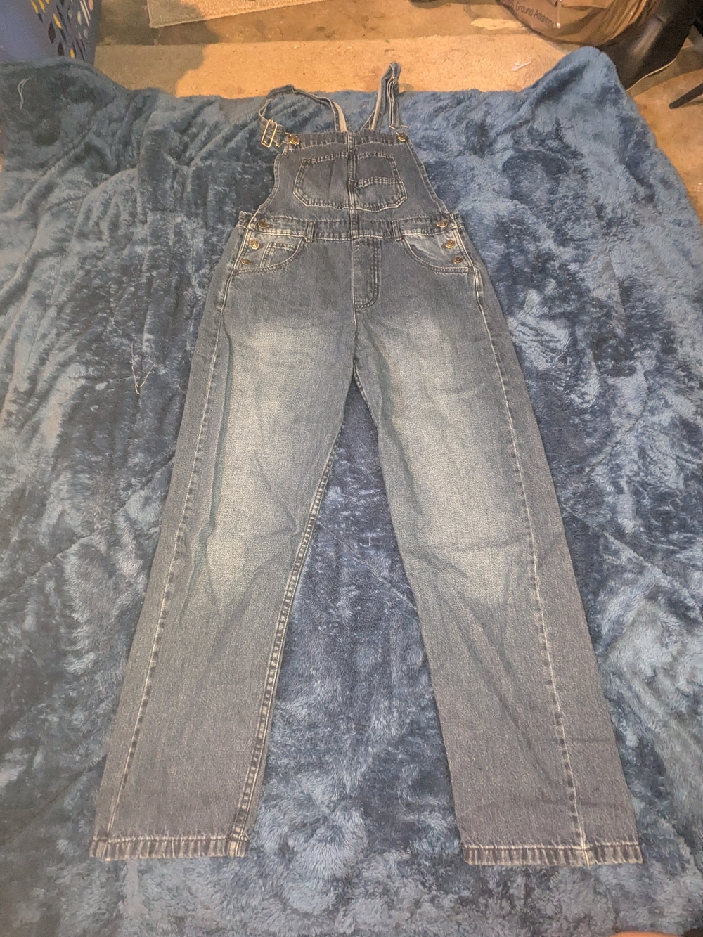 We The Free Vintage-Inspired Blue Denim Overalls